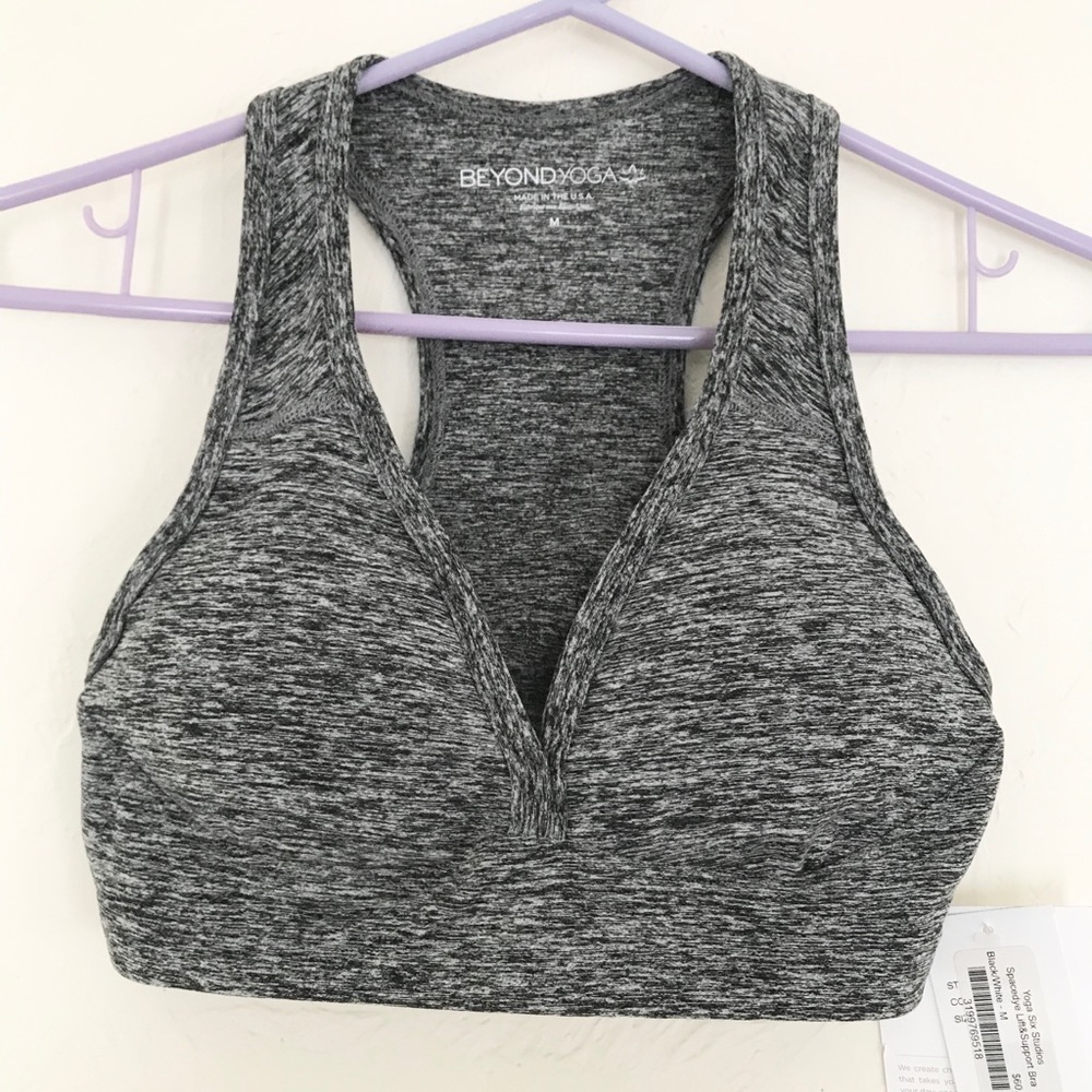Beyond Yoga Gray Sports Bra